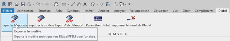 Option de sortie de modèle dans le menu du logiciel via des fonctionnalités spécifiques